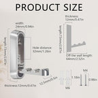 2PCS Foldable Wall Hooks, Heavy Duty Zinc Alloy Folding Wall Hooks, Folding - Image 9