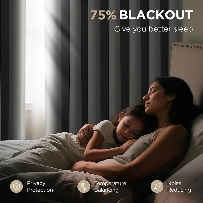 Joydeco Blackout Door Curtain for Doorway Privacy 84 Inches Long, Grommet - Image 6