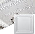 Art3d 12-Pack PVC Drop Ceiling Tiles, 2ft x 2ft, Bright White Finish by Art3d