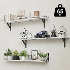 WOPITUES Floating Shelves for Wall 48″W x 8″D, Long Wall Mounted Shelves Set of - Image 3