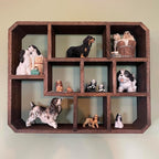 Frcctre Rustic Shadow Box Display Shelf, 9 Compartments Wood Hanging Display - Image 2