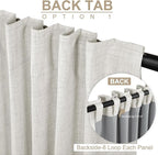 100% Blackout Shield Linen Blackout Curtains - Image 4