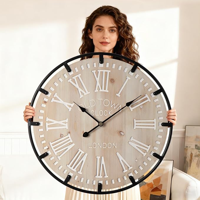 Vantic Farmhouse 30 Inch Extra Large Decorative Wall Clock - Image 2