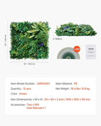 VEVOR Artificial Grass Wall Panels, 3D Combination Greenery Boxwood Panel - Image 7