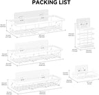 Shower Caddy, 5 Pack Shower Shelves - Image 2