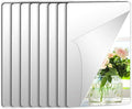 JUNEBRUSHS 8 Pack Self Adhesive Acrylic Mirror, 6X 9 Inch Mirror Tiles by JUNEBRUSHS
