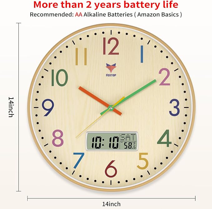 Foxtop Digital and Analog Learning Clock - Image 2
