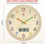 Foxtop Digital and Analog Learning Clock - Image 2