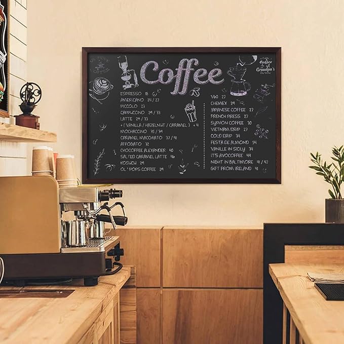 Comix Magnetic Chalkboard, 24 x 36 Inches Wooden-Framed Blackboard, Hanging - Image 5
