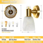 EJIAXIN Wall Sconces Set of 2, Modern Wall Light Fixtures - Image 2