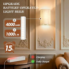 OCATO Battery Operated Wall Sconce: Wireless Wall Sconces Set of Two Magnetic - Image 3