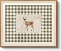 VIYYIEA Framed Wall Art for Living Room, Sika Deer Stamp Canvas Prints by VIYYIEAART