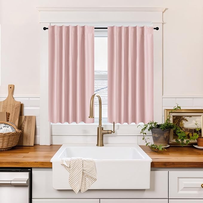 RYB HOME 100% Blackout Short Curtains by RYBHOME