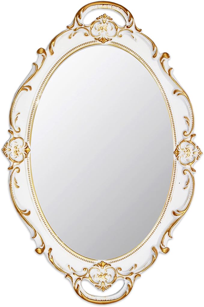 Eaoundm 14.5 x 10 inchs Oval Antique Decorative Wall Mirror Vintage Hanging by Eaoundm