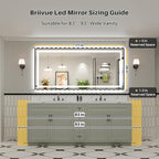 77x36 Inch LED Bathroom Mirror - Image 3