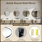 Antok 20 Inch 2PCS Round Mirror - Image 6