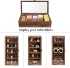 Ikee Design Wall Mounted Wooden Collectible Display Case 5 Shelf Display - Image 5