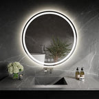 LED Bathroom Mirror 24 Inch Round Bathroom Mirror by WISSMILESHOME