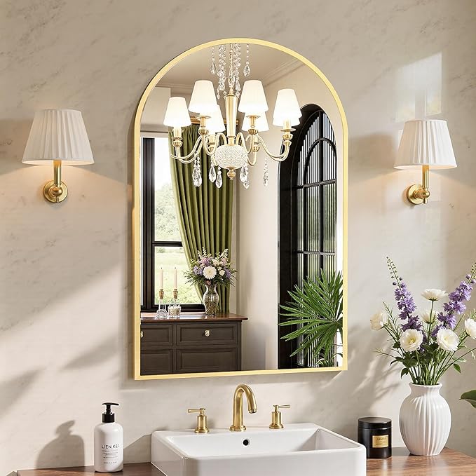 NEWBULIG 22X30 Inch Arched Bathroom Mirror - Image 2