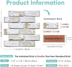 Commomy 10 Pcs 3D Brick Peel and Stick - Image 5