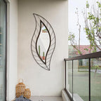 ironsmithn Decorative Wall Mirror, Leaf Design Metal Frame - Image 5