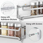 LUCYCAZ 2 Pack Wall Mounted Spice Rack - Image 6