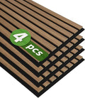 Art3d 4-Pack 12" x 24" Soundproof Wood Slat Panels, 8 sq.ft Acoustic Wall Panels by Art3d