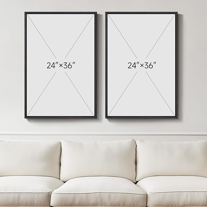 Large Framed Neutral Abstract Wall Art - Image 3