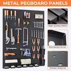 INCLY 48x36 Inch Metal Peg Board Kit - Image 7