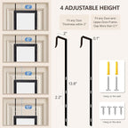 50"x16" Door Mirror, Rustic Full Length Mirror, Over The Door Hanging Mirrors - Image 5