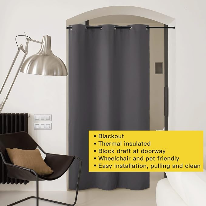 NICETOWN Closet Curtain for Bedroom Door Privacy, Faux Folding Accordion Doors - Image 3