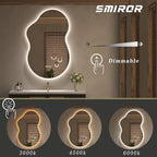 SMIROR Irregular Backlit Bathroom Mirror - Image 5