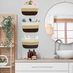 TeoKJ Over the Door Hanging Basket, 3-Tier Woven Cotton Wall-Mounted Storage - Image 6