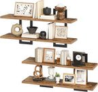 HOOBRO Floating Shelves, 15 Inch Wall Shelf Set of 4, Wall Mounted Storage - Image 8