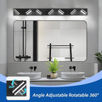 IZORRO LED Modern Bathroom Lights Fixtures, Matte Black Acrylic Wall Lighting - Image 2