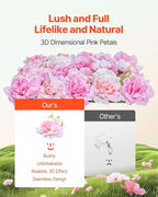 VEVOR 3D Flower Wall Panel, Artificial Floral Wall Background Mesh Backing Mat - Image 2