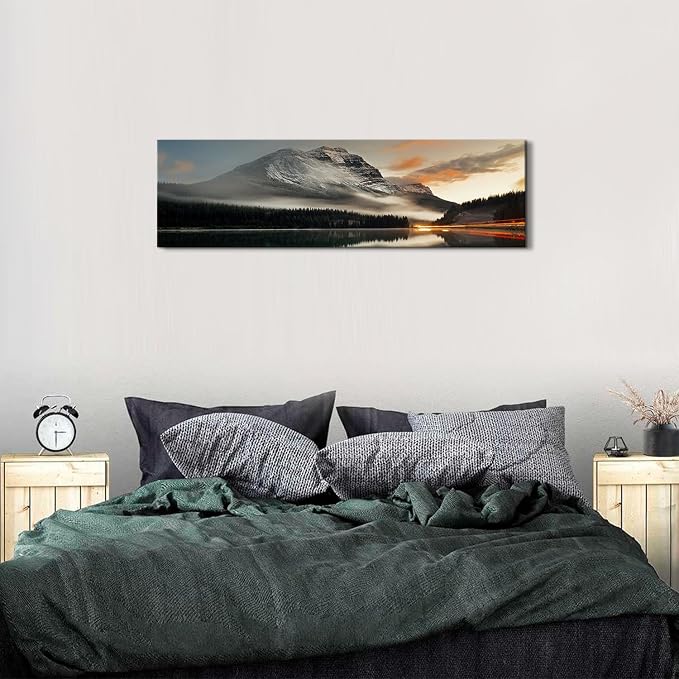 Sunset Mountain Landscape Canvas Wall Art - Image 6