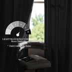 NICETOWN Grey Velvet Curtains 144 inches Long - Image 4