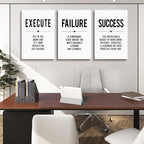 Framed Canvas Wall Art Success Quote, Office Wall Art, Positive Motivational - Image 2