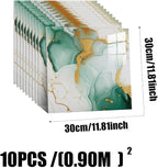 10pcs Peel and Stick Tile Shower Waterproof Marble Tiles Wall Panels, - Image 3