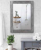 AAZZKANG Rustic Mirror Large 26"x18" Wood Framed Wall Mirrors Rectangle - Image 4