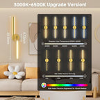 Battery Operated Wall Sconce of 2, 360°DIY Rotatable, Wireless Magnetic Wall - Image 4