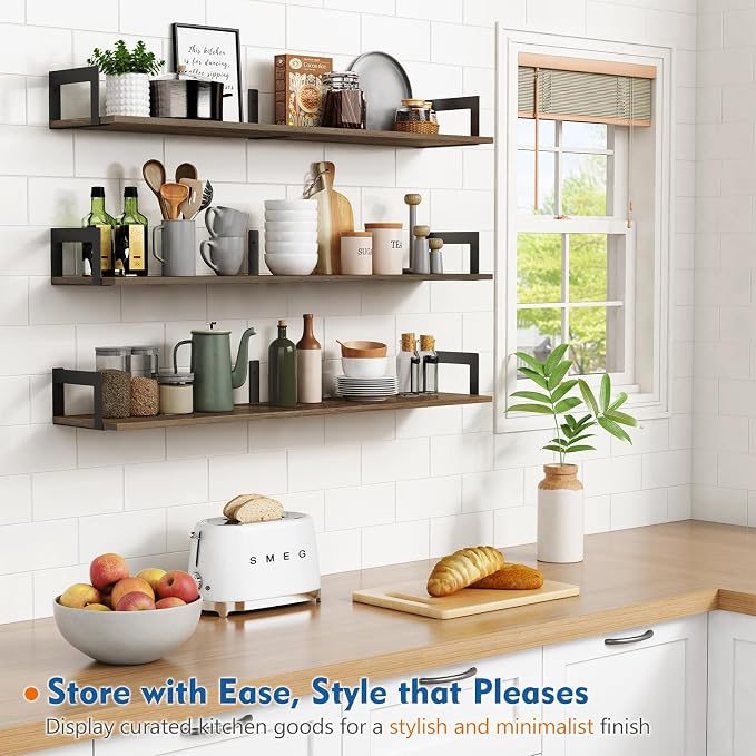 Harwaya Floating Shelves for Wall 36 Inches Long 8 Inch Deep, Large Wall Book - Image 7