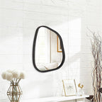 Asymmetrical Mirror for Wall Irregular Oval Wood Frame Modern Unique Wall - Image 2