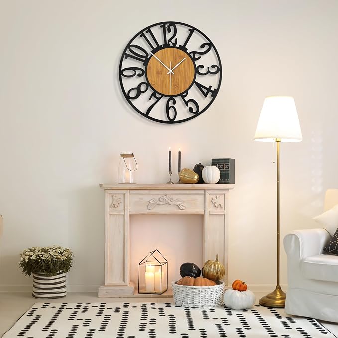 Large Wall Clock for Living Room Decor, 32 Inch Non Ticking Silent, Battery - Image 3