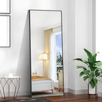 KOCUUY 72x30 Inch Large Black Wall Mounted Mirror, Aluminum Framed Decorative - Image 2
