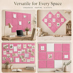 Large Cork Boards for Walls – 48" x 36" Self Adhesive Felt Wall Tiles - Image 6