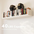 Wall Bookshelf, U Shaped Floating Bookshelf, Hanging Bookshelves - Image 4