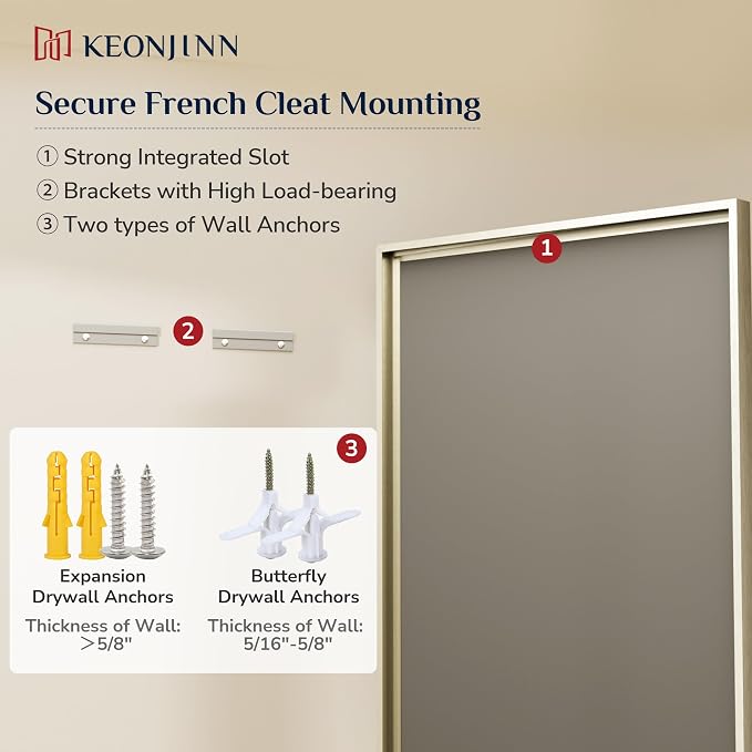 Keonjinn 30" x 36" Brushed Nickel Bathroom Mirrors - Image 8