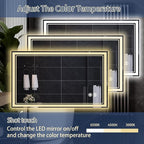 28“ x 40” LED Bathroom Mirror Fogless LED Mirror - Image 5